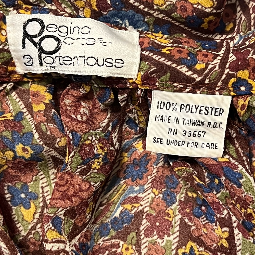 Vintage 70s Paisley Boho Blouse L XL - Picture 7 of 7
